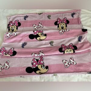 Disney Minnie Mouse Pink Striped Blanket